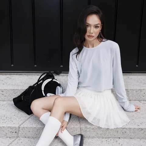 Chân váy tennis nữ xếp ly cạp co giãn vải voan mềm chống nhăn, nhẹ thoáng mặc thể thao nhiều màu