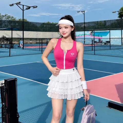 Chân váy thể thao nữ GARNET 4 tầng xếp ly co giãn thoáng mát, phù hợp tennis golf nhiều màu