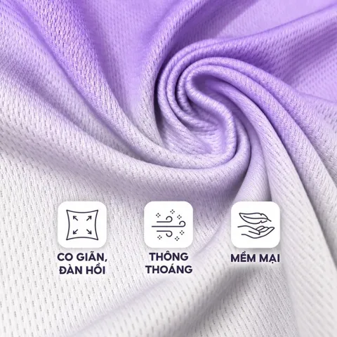 Bộ đùi thể thao nữ Garnet thun lạnh áo cộc tay phối màu ombre co giãn thoáng mát mặc tập gym tennis cầu lông