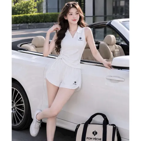 Set Thể Thao Nữ QC Cao Cấp Rút Giây Tôn Eo - Vải Thun Lạnh Thoáng Mát Thấm Hút Mồ Hôi co Giãn 4 Chiều