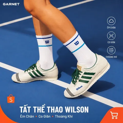 Tất thể thao nữ màu trắng nhiều kiểu, co giãn thoáng khí, êm chân dùng tập gym chạy bộ tennis