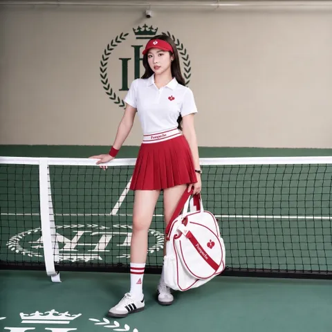 Bộ váy polo thể thao nữ Garnet vải poly cá sấu co giãn thoáng mát phong cách tennis trẻ trung