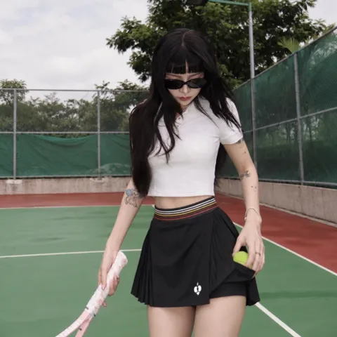 Chân váy thể thao nữ 2 lớp xếp ly, quần bảo hộ co giãn, vải nhẹ thoáng mát chơi tennis cầu lông