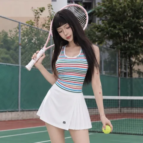 Chân váy thể thao nữ 2 lớp xếp ly, quần bảo hộ co giãn, vải nhẹ thoáng mát chơi tennis cầu lông