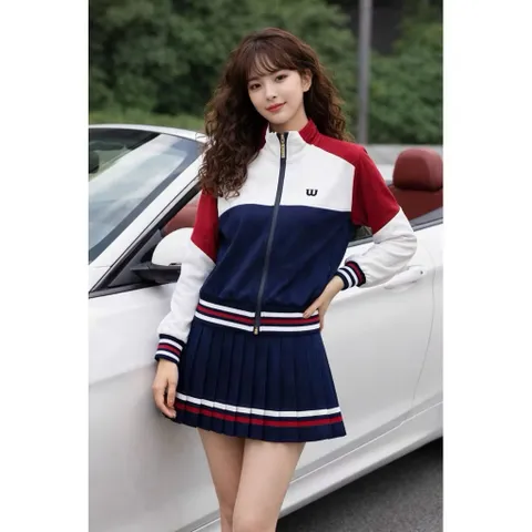 [GARNET] - Áo Khoác Thể Thao Nữ Jacket Thu Đông Vải Mềm Mịn Thoáng Khí Phù Hợp Chơi Pickleball, Tennis, Golf