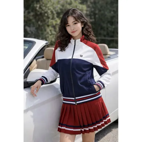 [GARNET] - Áo Khoác Thể Thao Nữ Jacket Thu Đông Vải Mềm Mịn Thoáng Khí Phù Hợp Chơi Pickleball, Tennis, Golf