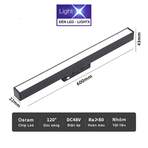Bộ Đèn Ray Nam Châm, Đèn Rọi Ray Spotlight, Tán Quang, Tiêu Điểm Sử Dụng Chip Led Osram Siêu Sáng Và Tiết Kiệm Điện