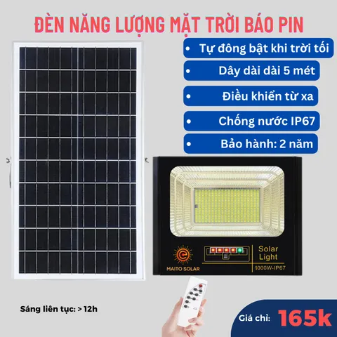 Đèn Pha Năng Lượng Mặt Trời, Chống Nước Ngoài Trời Siêu Sáng, Đèn Năng Lượng Mặt Trời Siêu Sáng