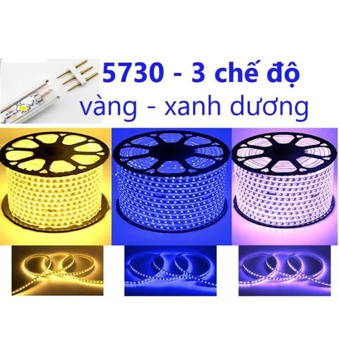 30M Combo Đèn LED dây đôi 2835, Dây led trang trí ngoài trời Siêu sáng =>>Tặng Nguồn LED