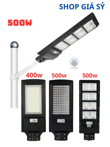 Đèn Năng Lượng Mặt Trời,Đèn Led trang tri Liền Thể 500w, 400w Cảm Biến Chuyển Động,BH 2 năm