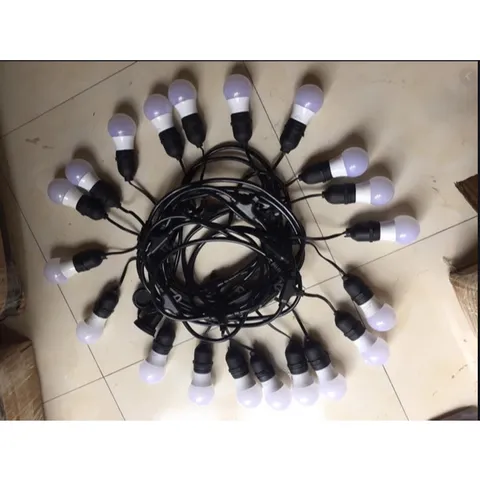 Bộ dây treo kín nước dài 10m 20 đuôi đèn e27