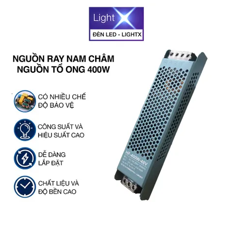 Bộ Nguồn 48V Cấp Điện Cho Hệ Đèn Ray Nam Châm Gồm Bộ Nguồn Gắn Trực Tiếp Và Bộ Nguồn Tổ Ong Công Suất 100W - 200W - 30