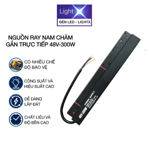 Bộ Nguồn 48V Cấp Điện Cho Hệ Đèn Ray Nam Châm Gồm Bộ Nguồn Gắn Trực Tiếp Và Bộ Nguồn Tổ Ong Công Suất 100W - 200W - 30