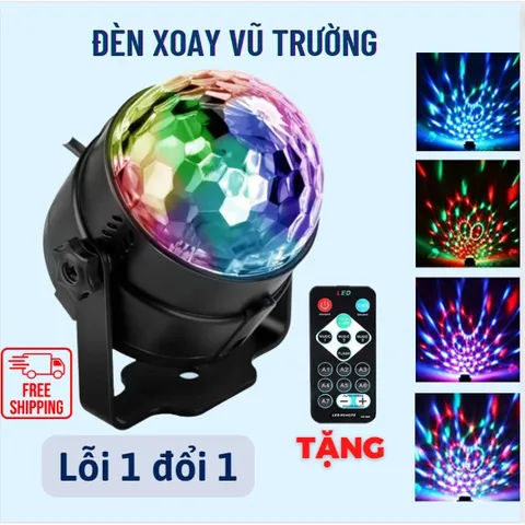 Bóng Đèn Led Sân Khấu Vũ Trường Xoay 7 Màu, Hàng chất lượng cao