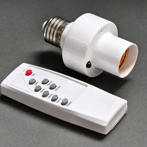 ĐUI ĐÈN ĐIỀU KHIỂN TỪ XA KHÔNG DÂY MÀU TRẮNG CÓ HẸN GIỜ TẮT - ĐUÔI ĐÈN ĐIỀU KHIỂN TỪ XA