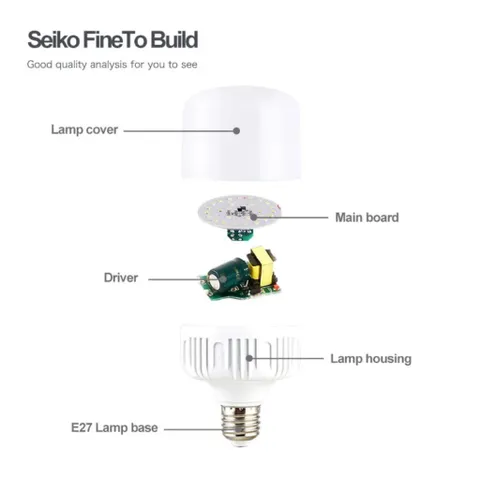 Bóng đèn LED trụ tròn 60w, 50w, 30W 20W ánh sáng trắng , hàng cao cấp loại siêu sáng, tản nhiệt nhôm
