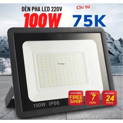 Đèn Pha Led Siêu Sáng Ngoài Trời Chống Nước điện 220V, Tiết Kiệm Điện Năng 100w, 150w, 200w BH 1 năm