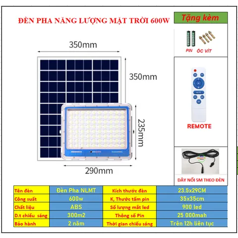 Đèn năng lượng mặt trời chống loá MAITO SOLAR có điều khiển, loại đèn năng lượng Solar Lamp chống nước IP66