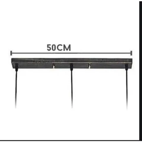 Phụ Kiện Đèn: Bộ đế ốp 3 đèn thả trần loại dài 50cm và tròn phi 30cm