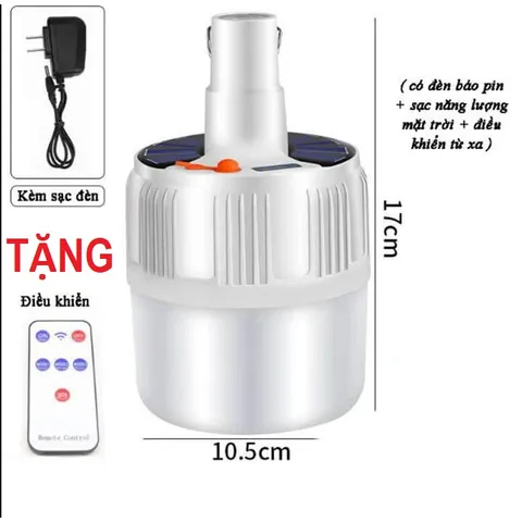 Đèn Năng lượng Mặt trời đèn Led tích điện 100w có điều khiển từ xa-V50 - tiếp kiệm chi phí và tiện lợi