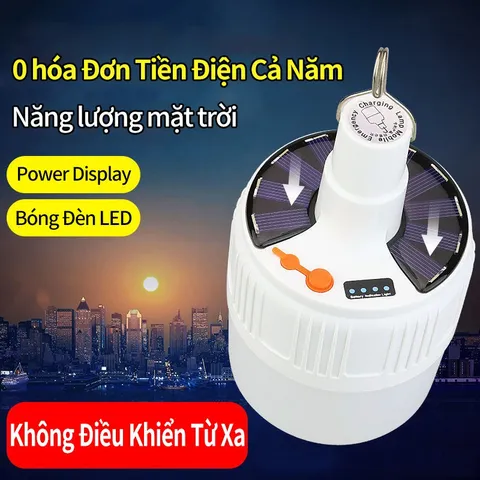 Đèn Năng lượng Mặt trời đèn Led tích điện 100w có điều khiển từ xa-V50 - tiếp kiệm chi phí và tiện lợi