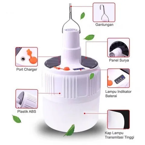 Đèn Năng lượng Mặt trời đèn Led tích điện 100w có điều khiển từ xa-V50 - tiếp kiệm chi phí và tiện lợi