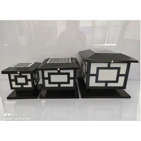 Đèn trụ cổng năng lượng mặt trời, đèn năng lượng mặt trời cỡ 250mm và 200mm