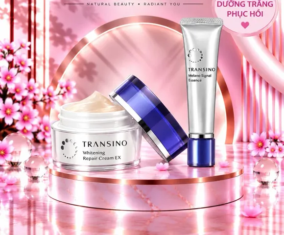 Combo Trị Nám Transino - Bộ Kem Mờ Nám và Serum Ngăn Ngừa Nám Đem Lại Làn Da Sáng Khỏe, Rạng Ngời