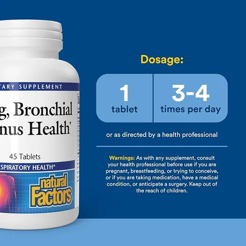 Viên Uống Bổ Phổi Lung Bronchial Sinus Health Natural Factors Hỗ Trợ Đường Hô Hấp Khỏe Mạnh - YoungFit