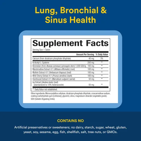 Viên Uống Bổ Phổi Lung Bronchial Sinus Health Natural Factors Hỗ Trợ Đường Hô Hấp Khỏe Mạnh - YoungFit