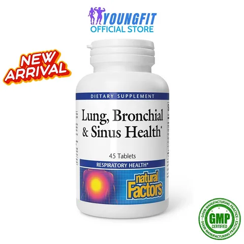 Viên Uống Bổ Phổi Lung Bronchial Sinus Health Natural Factors Hỗ Trợ Đường Hô Hấp Khỏe Mạnh - YoungFit