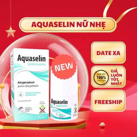 Aquaselin Lăn Khử Mùi Cho Nữ, Nam Khử Mùi, Giảm Mồ Hôi Đến 72H, Không Thâm Nách 50ml