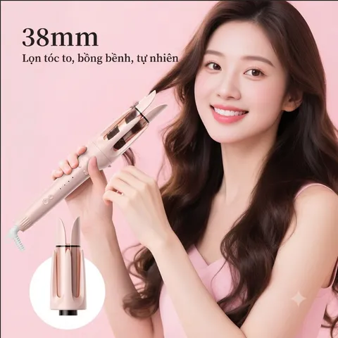 [5 trong 1] Máy Uốn Tóc Tự Động 32mm Ion Âm | Uốn Lọn To, Sóng Bồng Bềnh, Giữ Nếp Lâu