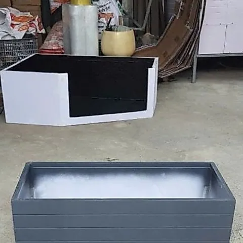 Chậu Nhựa composite chữ nhật chất liệu PVC FOAM siêu nhẹ, chậu trồng cây, ban công,sân vườn nuôi cá. độ bền cao
