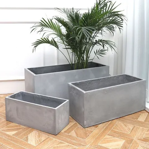 chậu nhựa Composite chữ nhật.chậu trồng cây ban công chống nắng chống nước độ bền cao