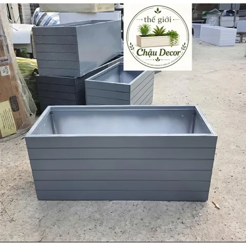 chậu nhựa composite chữ nhật 60×30×30 chậu trồng cây siêu nhẹ