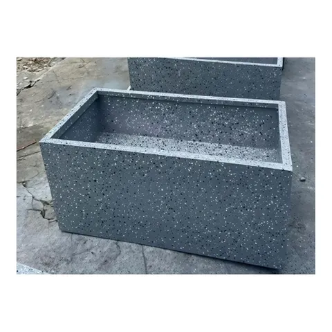 chậu nhựa Composite chữ nhật.chậu trồng cây chống nắng chống nước độ bền  cao