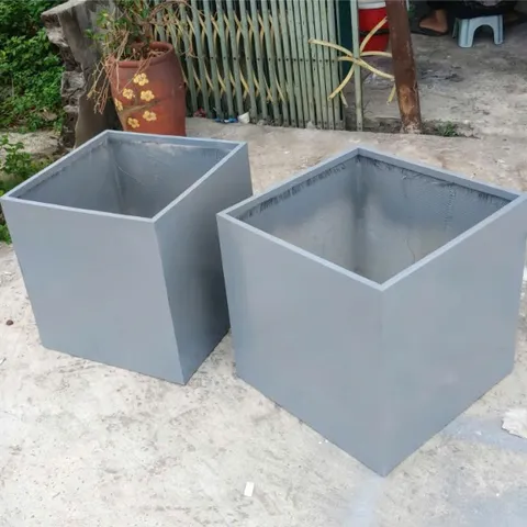 Chậu nhựa composite kích thước 30x30x30 ,40×40×40,50×50×50  trồng cây ban công, sân vườn độ bền cao