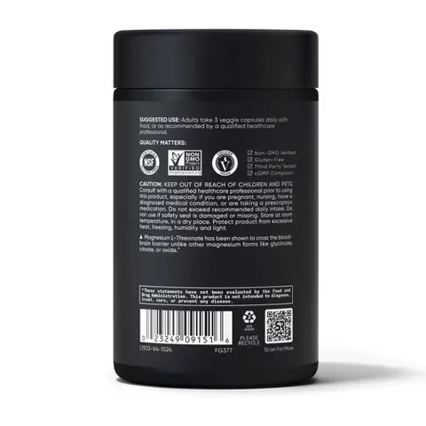Viên Uống Bổ Sung Magie Sports Research Magtein Magnesium L-Threonate 2000mg - Hộp 135 Viên - Mỹ