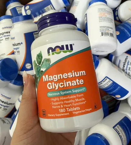  NOW Magnesium Glycinate 180Tablets Hỗ trợ giấc ngủ ngon Thư giãn cơ bắp