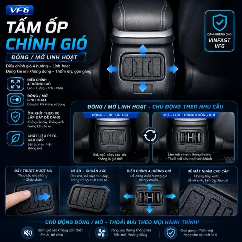 [VF6] TẤM ỐP ĐIỀU CHỈNH HƯỚNG GIÓ ĐIỀU HÒA VF6