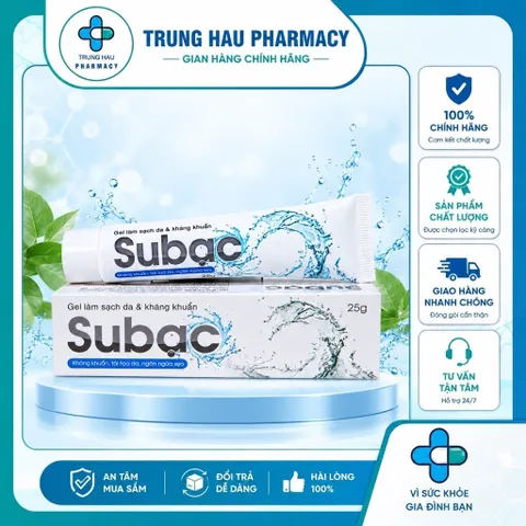 Gel Su Bạc làm sạch da, kháng khuẩn, ngăn ngừa sẹo tuýp 25g