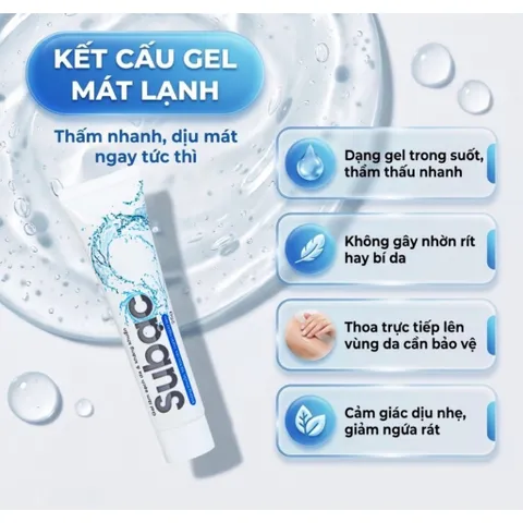 Gel Su Bạc làm sạch da, kháng khuẩn, ngăn ngừa sẹo tuýp 25g