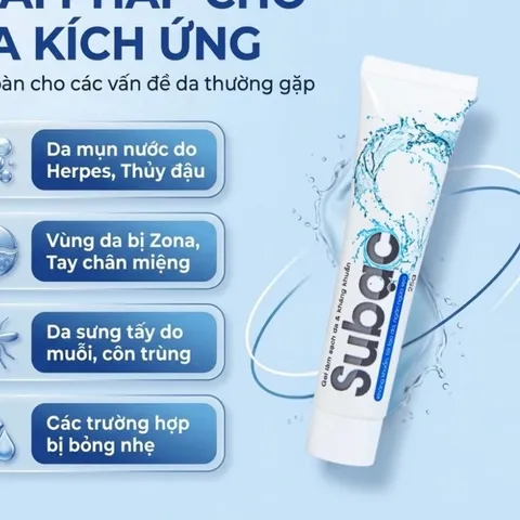 Gel Su Bạc làm sạch da, kháng khuẩn, ngăn ngừa sẹo tuýp 25g