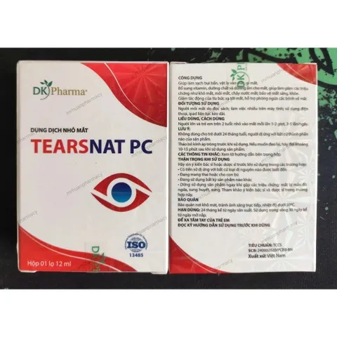 Dung dịch nhỏ mắt Tearsnat PC 12ml - Giúp làm giảm các triệu chứng như khô mắt, mỏi mắt