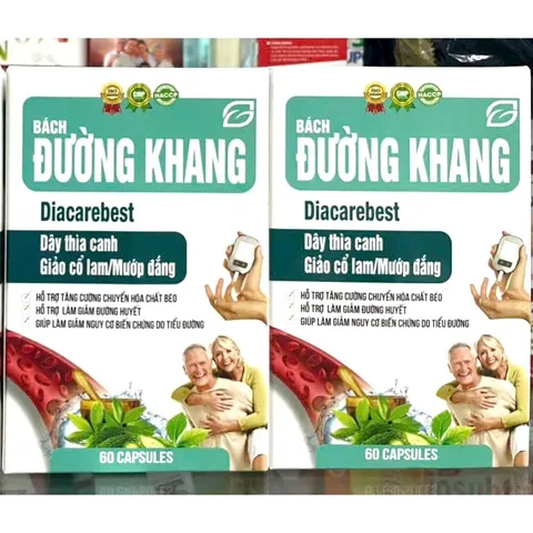 Bách Đường khang Diacarebest giảm đường, giảm mỡ trong máu, cao huyết áp cho người mắc bệnhh tiểu đường viên tiểu dường