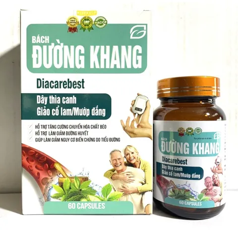 Bách Đường khang Diacarebest giảm đường, giảm mỡ trong máu, cao huyết áp cho người mắc bệnhh tiểu đường viên tiểu dường