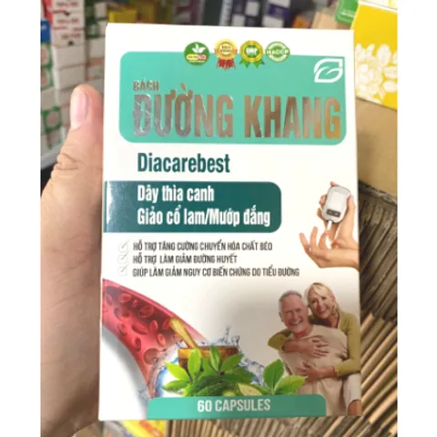 Bách Đường khang Diacarebest giảm đường, giảm mỡ trong máu, cao huyết áp cho người mắc bệnhh tiểu đường viên tiểu dường