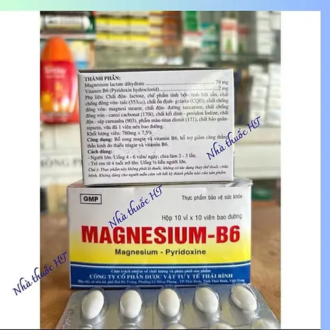 Viên uống Magnesium B6 - Bổ sung Magie và Vitamin B6 giúp giảm căng thẳng, đau đầu, mất ngủ (Hộp 100 viên)