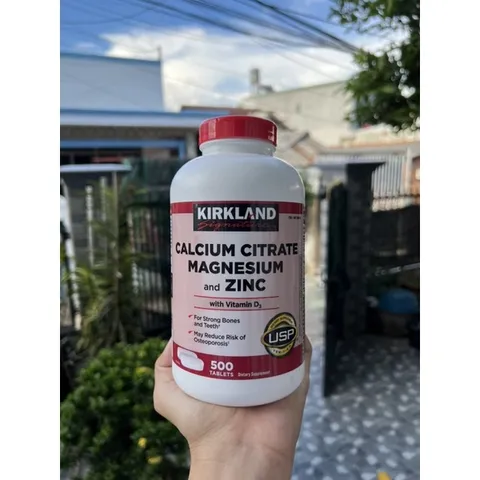 Viên Kirkland Calcium Citrate Magnesium and Zinc 500 viên Mỹ